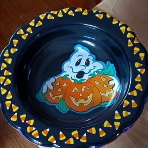 Vintage Berman Industries Halloween  plastic trick or treat candy bowl